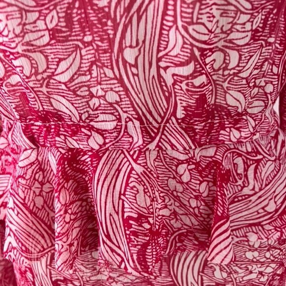 Ted Baker floral print sheer ruffle maxi dress size 1 - Picture 5 of 7